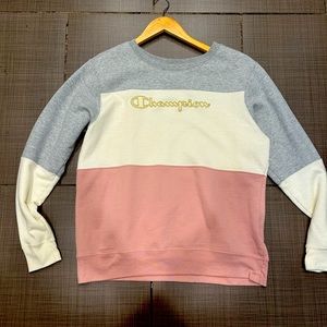 Champion color block sweater size large